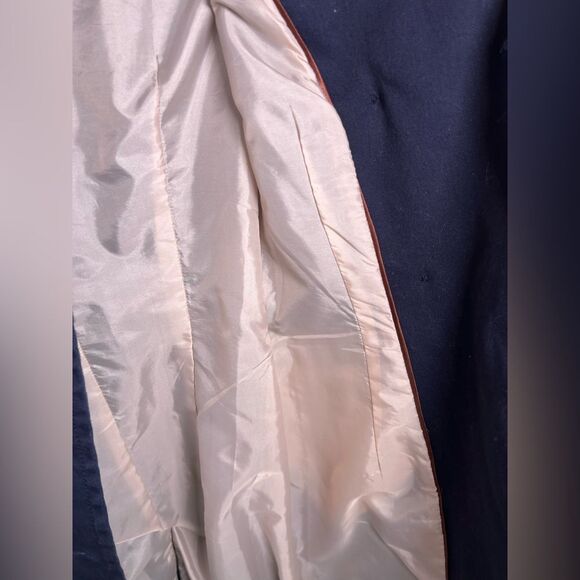 H& M double breasted pea coat ๐ navy blue ๐ double breasted ๐ size 2 - Picture 9 of 10